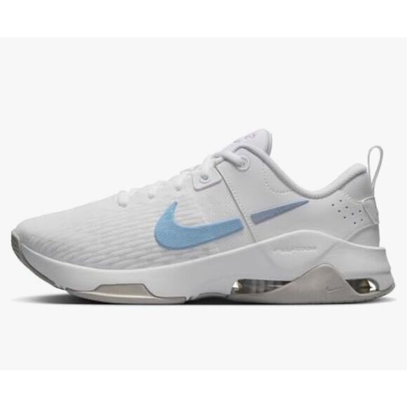 Nike Women's Zoom Bella 6 trainer in white and light armoury blue NIB 8 - Picture 3 of 14